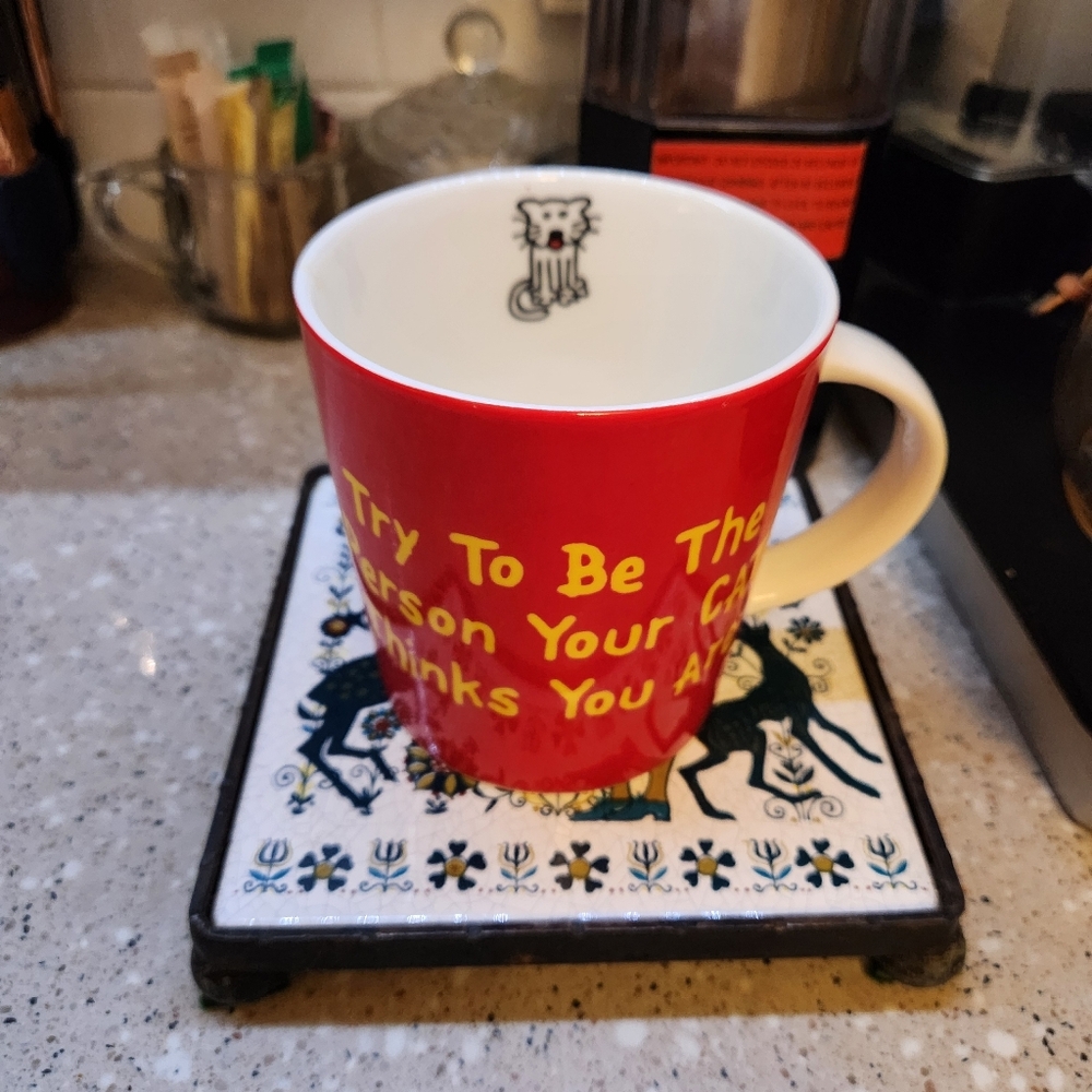 Pfaltzgraff "Try Be The Person Your Cat Thinks You Are" mug